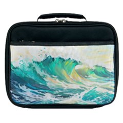 Ai Generated Waves Ocean Sea Tsunami Nautical Art Lunch Bag by Ravend