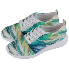 Ai Generated Waves Ocean Sea Tsunami Nautical Art Men s Lightweight Sports Shoes