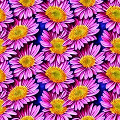 Retro Summer Flowers Fabric by GardenOfOphir