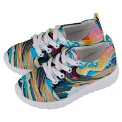 Ai Generated Waves Ocean Sea Tsunami Nautical Arts Kids  Lightweight Sports Shoes