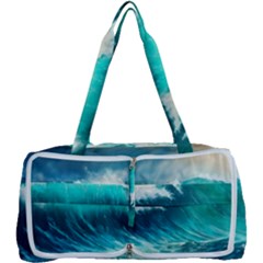 Ai Generated Waves Ocean Sea Tsunami Nautical Painting Multi Function Bag by Ravend