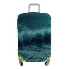 Ai Generated Waves Ocean Sea Tsunami Nautical Blue Sea Art Luggage Cover (small)