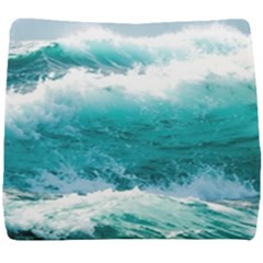Ai Generated Waves Ocean Sea Tsunami Nautical Blue Sea Seat Cushion