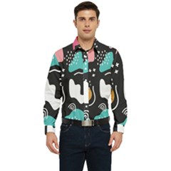 Art Pattern Design Background Print Men s Long Sleeve  Shirt