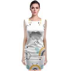 Art Pattern Design Wallpaper Background Print Classic Sleeveless Midi Dress