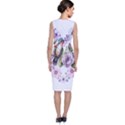 Hummingbird in floral heart Sleeveless Velvet Midi Dress View2