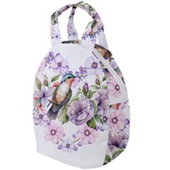 Hummingbird In Floral Heart Travel Backpacks by augustinet