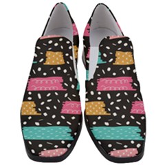 Art Pattern Design Wallpaper Background Print Patterns Women Slip On Heel Loafers