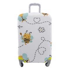 Bee Art Pattern Design Wallpaper Background Print Luggage Cover (small)