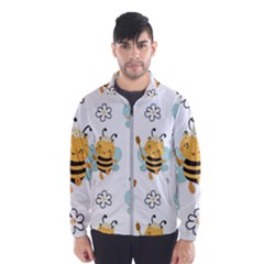 Art Bee Pattern Design Wallpaper Background Men s Windbreaker