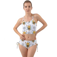 Art Bee Pattern Design Wallpaper Background Mini Tank Bikini Set