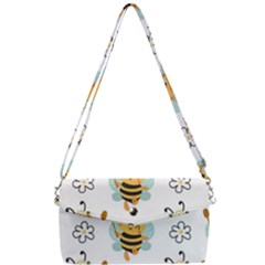 Art Bee Pattern Design Wallpaper Background Removable Strap Clutch Bag