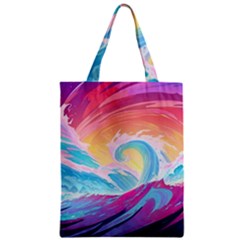 Ai Generated Waves Ocean Sea Tsunami Nautical Zipper Classic Tote Bag