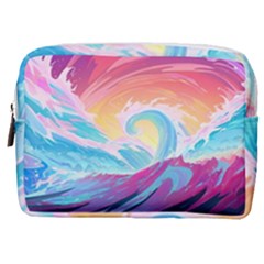 Ai Generated Waves Ocean Sea Tsunami Nautical Make Up Pouch (medium) by Ravend