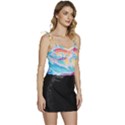 Ai Generated Waves Ocean Sea Tsunami Nautical Flowy Camisole Tie Up Top View3