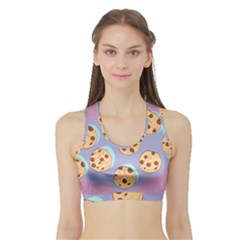 Cookies Chocolate Chips Chocolate Cookies Sweets Sports Bra With Border