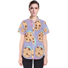 Cookies Chocolate Chips Chocolate Cookies Sweets Women s Short Sleeve Shirt