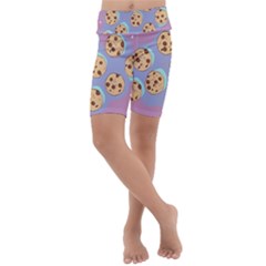 Cookies Chocolate Chips Chocolate Cookies Sweets Kids  Lightweight Velour Cropped Yoga Leggings