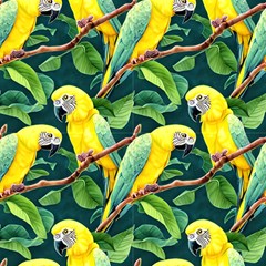 Tropical Parrots  by GardenOfOphir