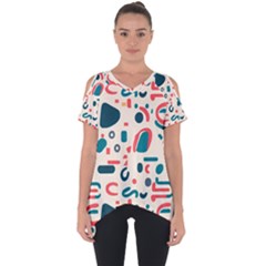 Shapes Pattern  Cut Out Side Drop Tee by Sobalvarro