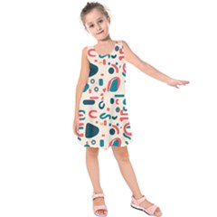 Shapes Pattern  Kids  Sleeveless Dress by Sobalvarro