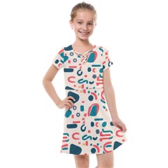 Shapes Pattern  Kids  Cross Web Dress by Sobalvarro