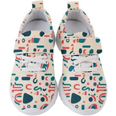 Shapes Pattern  Kids  Velcro Strap Shoes by Sobalvarro