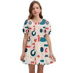 Shapes Pattern  Kids  Short Sleeve Dolly Dress by Sobalvarro