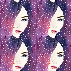 Abstract Woman Polka Dots Pattern Ombre
