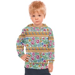Flower Fabric Fabric Design Fabric Pattern Art Kids  Hooded Pullover by Ravend