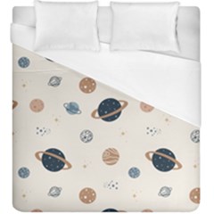 Space Planets Art Pattern Design Wallpaper Duvet Cover (king Size)