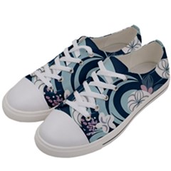 Flowers Pattern Floral Ocean Abstract Digital Art Men s Low Top Canvas Sneakers