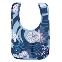 Flowers Pattern Floral Ocean Abstract Digital Art Baby Bib