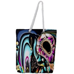 Garden Flower Nature Digital Art Abstract Full Print Rope Handle Tote (large) by Ravend
