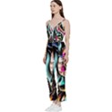 Garden Flower Nature Digital Art Abstract V-Neck Spaghetti Strap Tie Front Jumpsuit View2