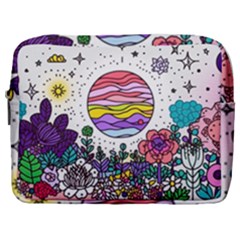 Rainbow Fun Cute Minimal Doodle Drawing Unique Make Up Pouch (large)