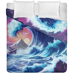 Storm Tsunami Waves Ocean Sea Nautical Nature Duvet Cover Double Side (california King Size)