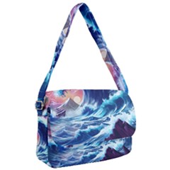 Storm Tsunami Waves Ocean Sea Nautical Nature Courier Bag by Ravend