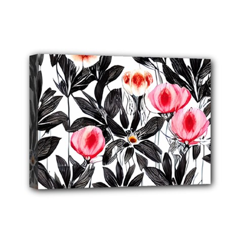 Beautiful Elegant Botanical Flowers Mini Canvas 7  X 5  (stretched) by GardenOfOphir