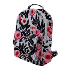 Beautiful Elegant Botanical Flowers Flap Pocket Backpack (large) by GardenOfOphir