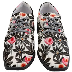 Beautiful Elegant Botanical Flowers Women Heeled Oxford Shoes by GardenOfOphir