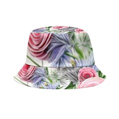 Captivating Coral Blooms Inside Out Bucket Hat by GardenOfOphir