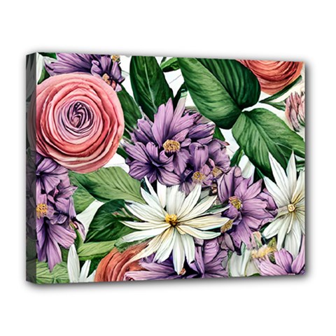 Brilliant Blushing Blossoms Canvas 14  X 11  (stretched) by GardenOfOphir