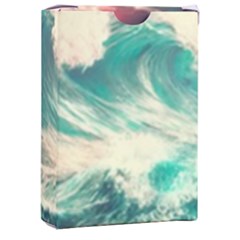 Storm Tsunami Waves Ocean Sea Nautical Nature Painting Playing Cards Single Design (rectangle) With Custom Box by Ravend