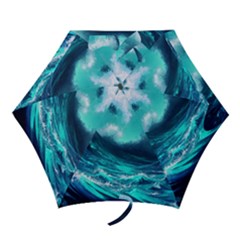 Tsunami Tidal Wave Ocean Waves Sea Nature Water Mini Folding Umbrellas