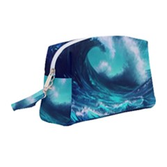 Tsunami Tidal Wave Ocean Waves Sea Nature Water Wristlet Pouch Bag (medium)
