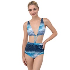 Thunderstorm Storm Tsunami Waves Ocean Sea Tied Up Two Piece Swimsuit