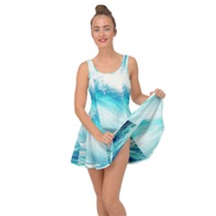 Tsunami Waves Ocean Sea Nautical Nature Water Nature Inside Out Casual Dress by Ravend