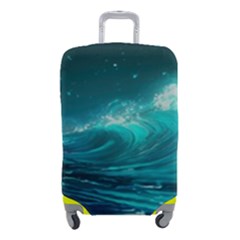 Tsunami Waves Ocean Sea Nautical Nature Water Luggage Cover (small) by Ravend