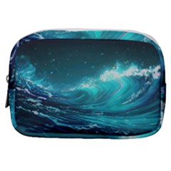 Tsunami Waves Ocean Sea Nautical Nature Water Make Up Pouch (small)